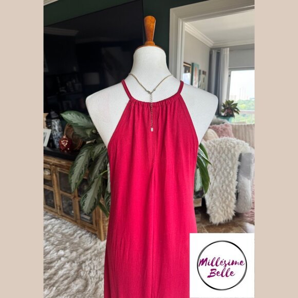 Red Sleeveless Tie Dress - Picture 6 of 8